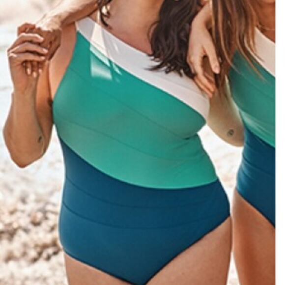 Summersalt The Sidestroke One Shoulder One Piece Swimsuit Size 18 - Picture 9 of 10